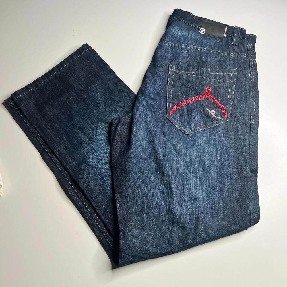 Rocawear Mens Jeans‎ Size 38 Dark Wash 100% Cotton Hip Hop Streetwear